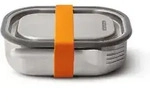 Futterdose 0,6 L Orange - Edelstahl - Schwarz Blum