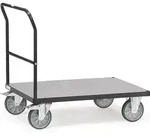 Plattformwagen Ladefl&auml;che L1000xb600mm Stahlrohr Grau Trgf.600kg Fetra