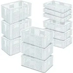 Brb 12x Stapelkorb/b&auml;ckerkisten In 4 Gr&ouml;&szlig;en, Grundma&szlig; Lxb 600x400 Mm, H 90 Mm,