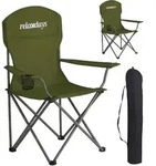 Relaxdays Camping Stuhl, 2er Set, Faltbar, Tragetasche, Getr&auml;nkehalter, 150 Kg,