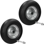 Ecd Germany 2er Set Schubkarrenrad Aus Pannensicherem Pu Vollgummi, Ersatzrad