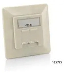 Equip Cat.6 a German Modular Faceplate socket-outlets (80 mm, 80 mm)