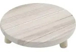 Holz Blumenhocker Natur Mit 3 Beinen - 29 Cm - Massivholz Pflanzenst&auml;nder Rund