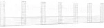 Vidaxl - Gabionenkorb U-form Mit 7 S&auml;ulen Eisen 740x20x150 Cm