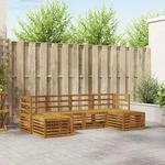 Vidaxl Outdoor Sofa Set 6 Pcs Natural