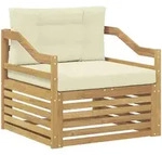 Outdoor-sofa Wei&szlig; Und Creme Vidaxl