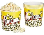 Relaxdays - Popcorn Eimer, 6er Set, Popcorn Beh&auml;lter Kunststoff, Wiederverwendbar,