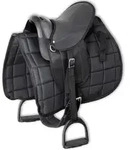 Pony-sattel-set 10' Schwarz Vidaxl