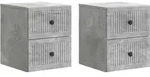 Vidaxl Wall-mounted Bedside Cabinet 2 Pcs Concrete Grey