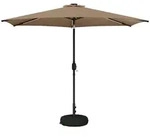 Gartenparasol Mit Led-lichtern Und Sockel 300 X 300 Cm Vidaxl
