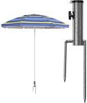 Sonnenschirmst&auml;nder Mit Erdspie&szlig; F&uuml;r Garten & Strand, Bis 3,6cm...