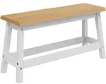 Vidaxl Dining Bench Ekai White 91.5 X 29 X 45.5 Cm Solid Pine Wood