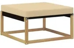 Outdoor-fu&szlig;hocker Massivholz Akazie Wei&szlig; Vidaxl