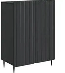 Vidaxl Sideboard Black 66 X 34.5 X 92 Cm Engineered Wood