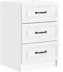 Vidaxl Bedside Cabinet High Gloss White 43 X 41 X 63.5 Cm
