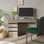 Schreibtisch Sherry, Greige Hochglanz, 55 X 120 Cm Mit Schubladen, Vicco