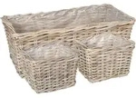 Blumentopfkorb Gendt 3 Stk. Nat&uuml;rliches Grau Kubu Rattan Vidaxl