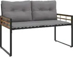 Vidaxl Wooden Layer Bench 114 X 55 X 77 Cm Light Grey Rectangular