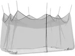 Vidaxl Garden Mosquito Net 220 Mesh Black 3 X 4.5 X 2.5 M Polyester