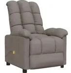 Massagesessel Taupe Stoff Vidaxl