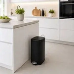 Metall Tretm&uuml;lleimer 20l Schwarz-mtm1004-schwarz