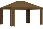 Vidaxl Gazebo 4 X 3 M Taupe Polyester And Steel 190 Gsm