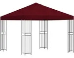 Pavillon 3 X 3 M Bordeauxrot Polyester Und Stahl 190 Gsm Vidaxl