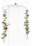 Relaxdays Rosenpavillon Metall, Hbt: 290 X 206 X 206 Cm, Rankhilfe Kletterpflanzen,