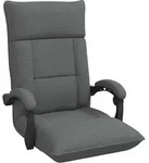 Vidaxl Adjustable Floor Chair Dark Grey Fabric