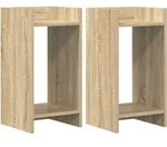 Vidaxl Plant Stand 2 Pcs Sonoma Oak 30 X 30 X 60 Cm Engineered Wood