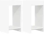 Vidaxl Plant Stand 2 Pcs White 30 X 30 X 60 Cm Engineered Wood