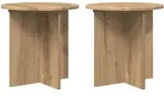 Vidaxl Plant Stand 2 Pcs Artisan Oak 40 X 40 X 40 Cm Engineered Wood