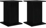 Vidaxl Plant Stand 2 Pcs Black 30.5 X 30 X 43 Cm Engineered Wood