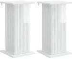 Vidaxl Plant Stand 2 Pcs High Gloss White 30.5 X 30 X 60.5 Cm