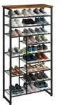 Relaxdays Schuhregal Industrial, 10 Ebenen, Hbt 172,5x75x30 Cm, Schuhst&auml;nder, Ablage
