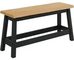 Vidaxl Dining Bench Ekai Black 91.5 X 29 X 45.5 Cm Solid Pine Wood