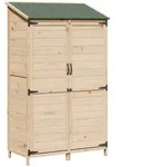 Vidaxl Garden Shed Natural 106.5 X 56 X 176 Cm Solid Fir Wood