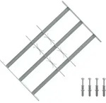 Vidaxl Security Grille For Windows With 3 Crossbars 3 Pcs 430-740 Mm
