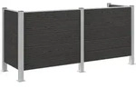 M&uuml;lltonnenzaun Grau 237 X 85 X 115 Cm Aluminium Und Wpc Vidaxl
