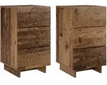 Nachttisch 2 Stk. Altholz 33,5 X 34,5 X 60 Cm Holzwerkstoff Vidaxl