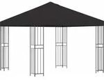 Vidaxl Gazebo 3 X 3 M Anthracite Polyester And Steel 190 Gsm