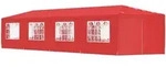 Party-zelt 1200 X 300 X 255 Cm Rot Pe Und Stahl Vidaxl