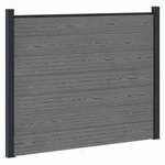 Vidaxl Fence Panel Wpc And Aluminium Grey