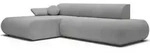 Selsey Armone &ndash; Ecksofa Mit Schlaffunktion, Chenille, Ottomane Links, Grau