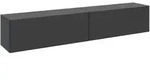 Selsey Olio - Tv-h&auml;ngeboard 2-t&uuml;rig, Schwarz, 175 Cm