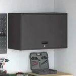 Vidaxl Wall Cabinet For Garage With Gas-lift Door Black