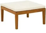 Vidaxl Garden Footrest With Cushion Solid Acacia Wood Natural