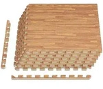 Fu&szlig;matten 6 Stk. Holz 2,16 M2 Eva-schaum Vidaxl