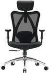 B&uuml;rostuhl / Drehstuhl M18-m148 Stoff / Netzstoff Schwarz Sihoo