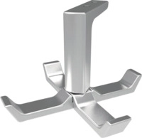 Hermeta - Decken-mantelhaken 0201 Vierfach Ausladung 83 Mm Aluminium Silberfarbig